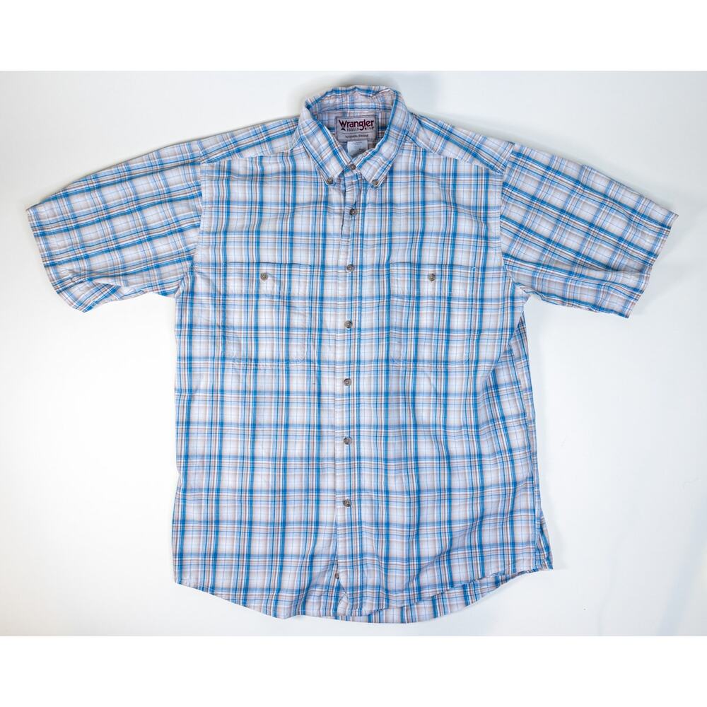 Wrangler Short Sleeve Button Up Mens Size L
